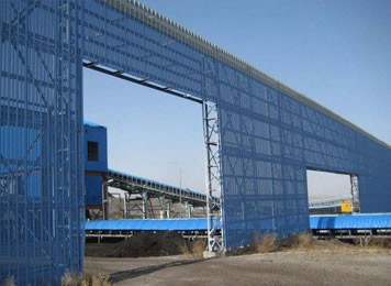 呼和浩特原料場防風抑塵網使用案例