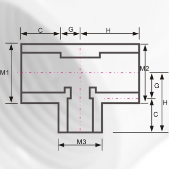 DIN PN16 Water Supply Upvc Reducing Tee Grey 