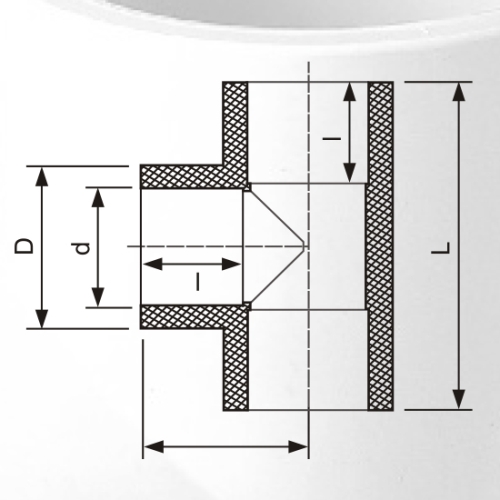 ASTM D2846 Water Supply Cpvc Tee Milk Yellow 